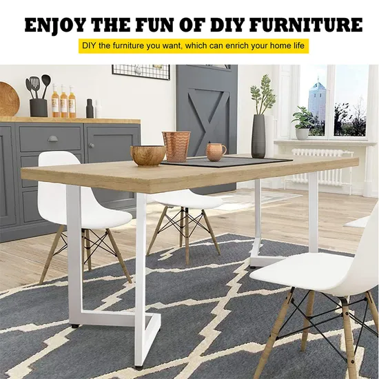 Factory Custom Wholesale Fashion Design Modern White Metal Dining Table Legs