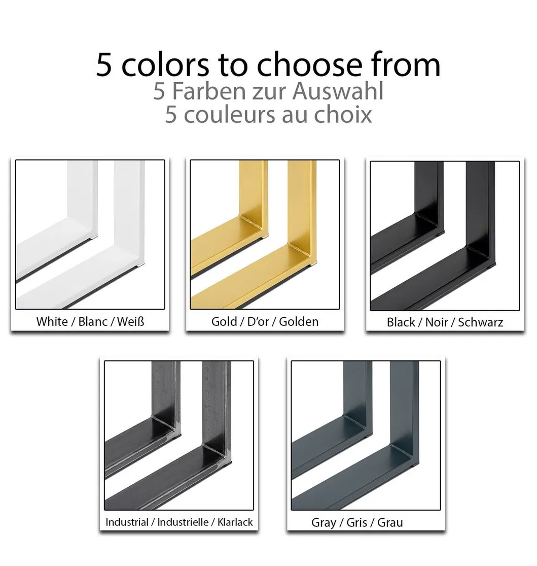 Furniture Feet Frame Brushed Polished X Square Console End Table Legs