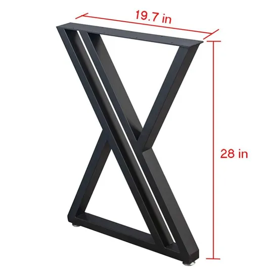 Industrial Style Durable Metal Table Legs Frame X-Shape Base for Furniture Legs