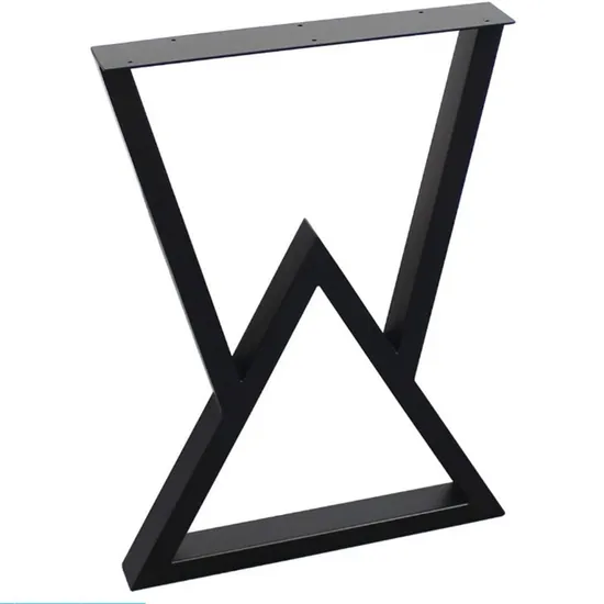 Unique Style Furniture Wood Table Black Desk Frame Steel Table Legs