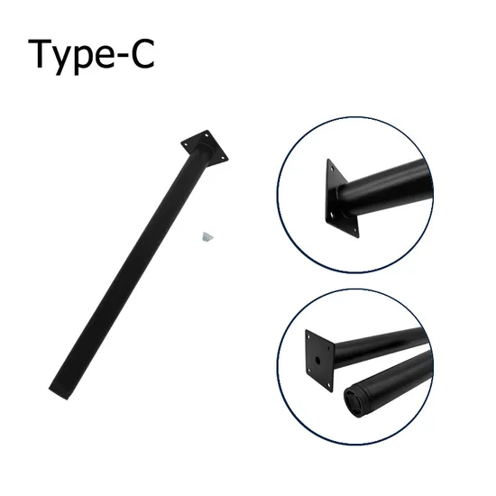 Long Round Pipe Chrome Stainless Steel Furniture Table Legs