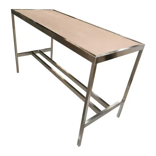 Metal Polish Island Base Stainless Steel Frame Dining Table Base Desk Frame