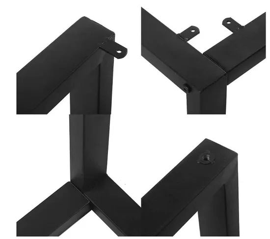 Black Powder Coating Wrought Modern Frame Customized Shaped Metal Table Leg