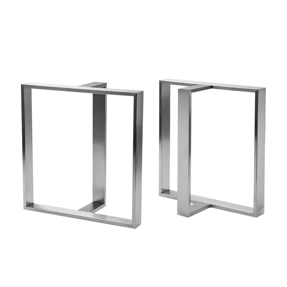 Newest Stainless Steel Dining Table Cross Leg Table Base Metal Legs