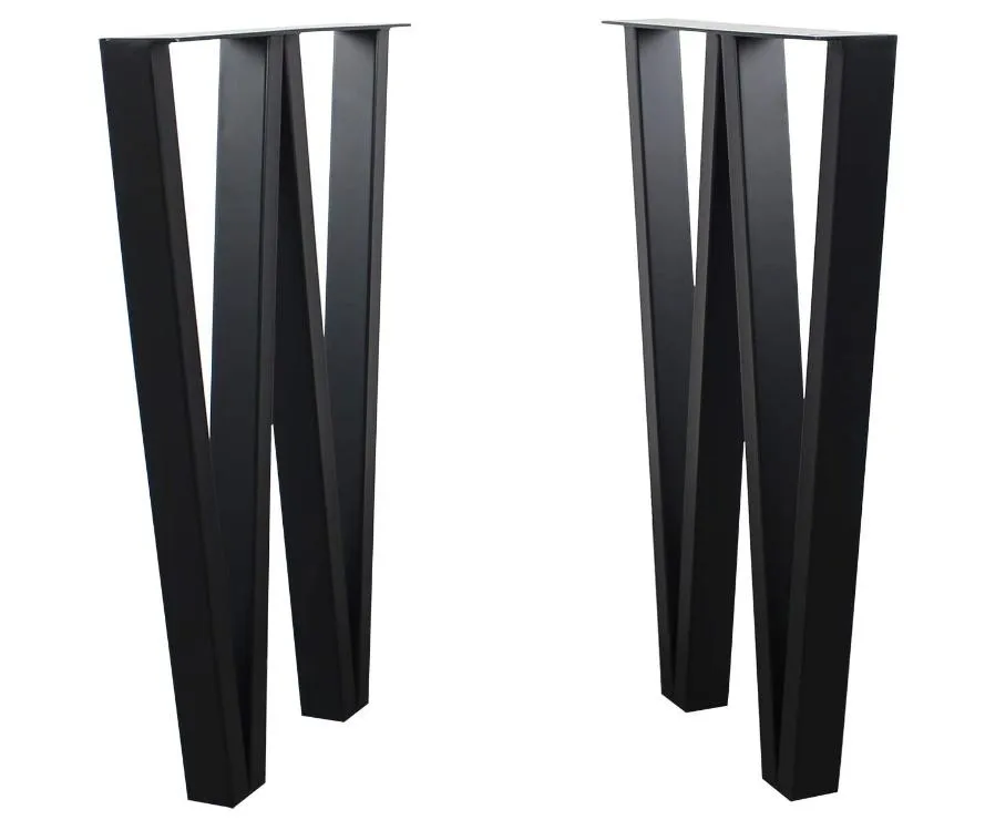 Black Steel Solid Iron Bar Laptop Desk Bench Legs Coffee Table Legs