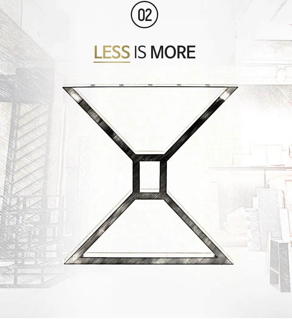 Industrial Style Metal Black X-Shape Furniture Dining Steel Table Base Legs