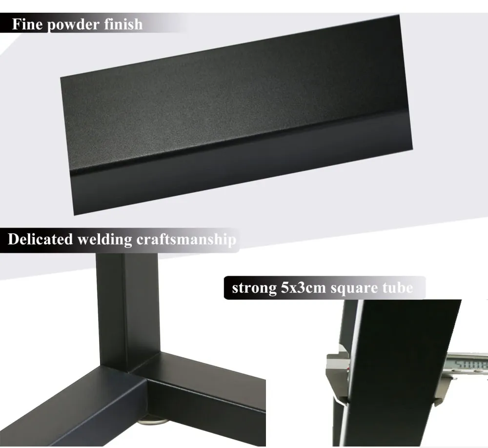Black Steel Coffee Office Computer Desk Industrial Kitchen Table Legs