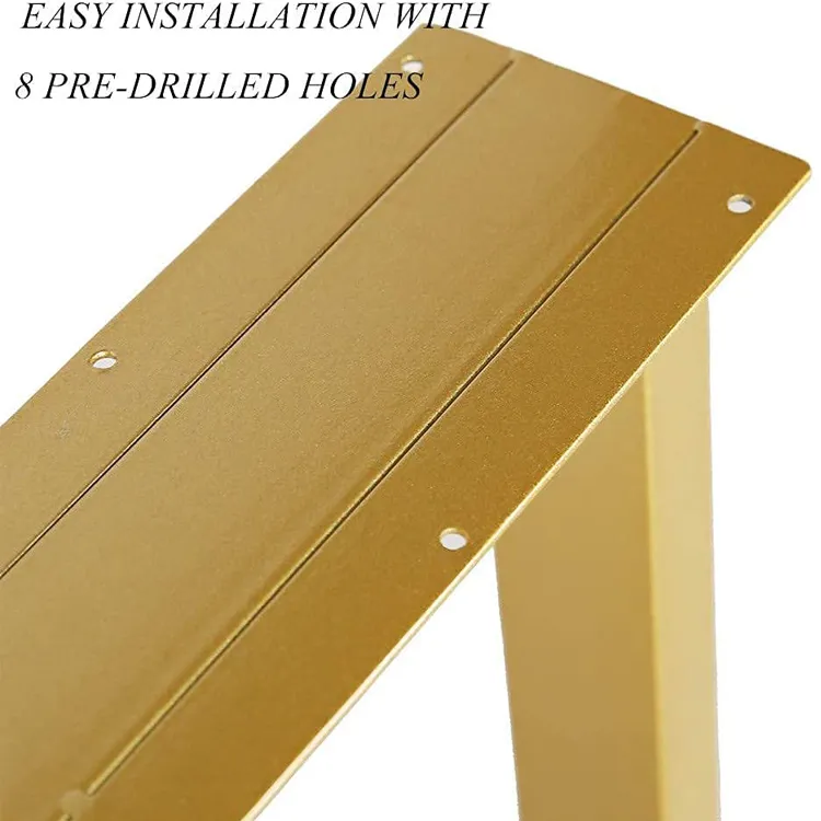 Modern Coffee Gold Table Desk Legs Table Leg Square Iron Bench Legs