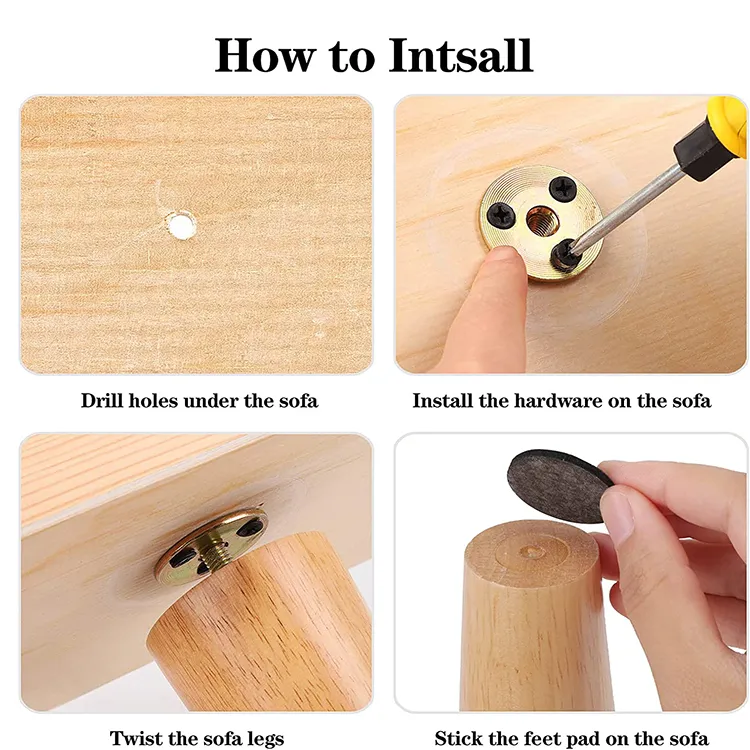 Modern Furniture Wood Sofa Leg