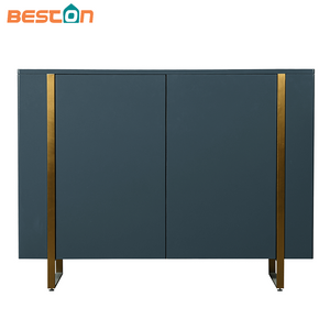 Luxury Modern Chinese Neoclassical Wall-Mounted Solid Wood Entrance Side Cabinet with Storage