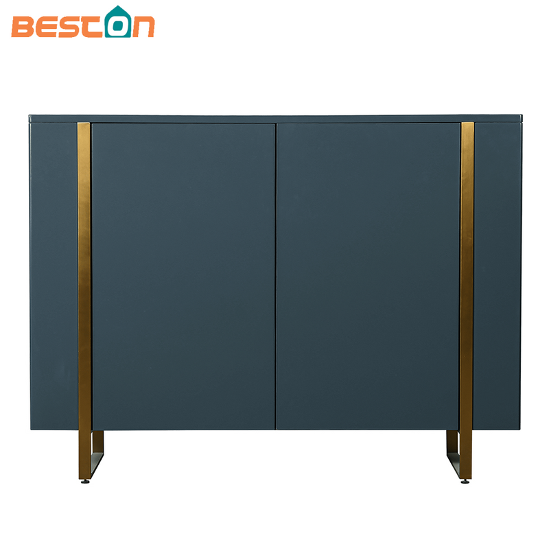 Luxury Modern Chinese Neoclassical Wall-Mounted Solid Wood Entrance Side Cabinet with Storage