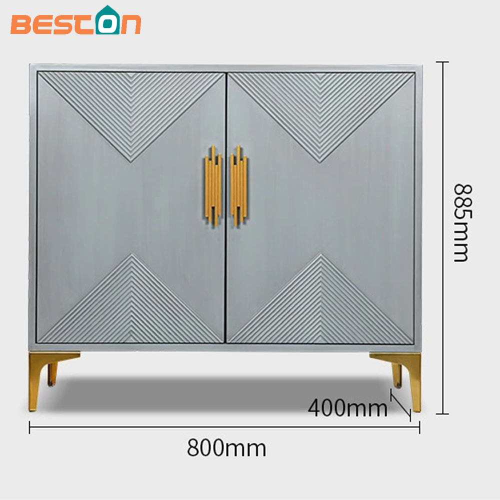 Light-Luxury Solid Wood Sideboard Storage with Hidden Drawers for Dining & Kitchen