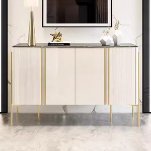 Nordic Light-Luxury White Sideboard Buffet Cabinet for Living & Dining Room