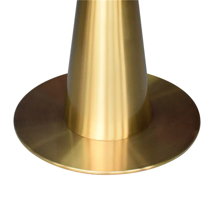Sleek Commercial Restaurant Table Stainless Steel Table Base with Gold for Sales