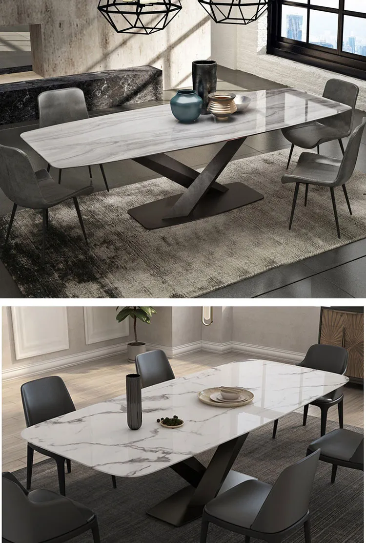 Modern V Shaped Cross Dining Room Large Pedestal Desk Metal Table Base