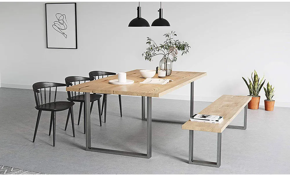 Furniture Brushed Polished Square Console End Side Bench Coffee Stainless Table Legs