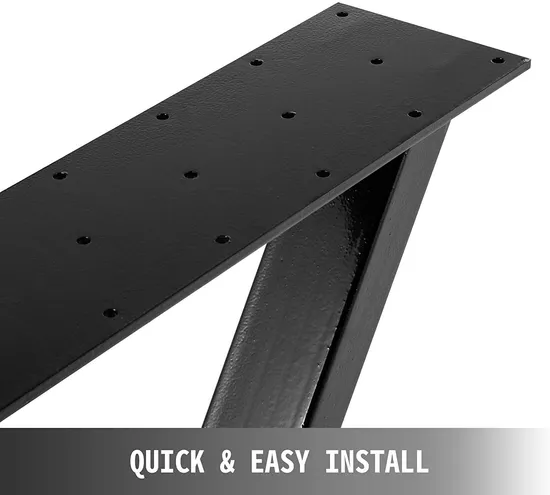 Industrial Style High Quality Set of 2 X-Type Dining Table Legs