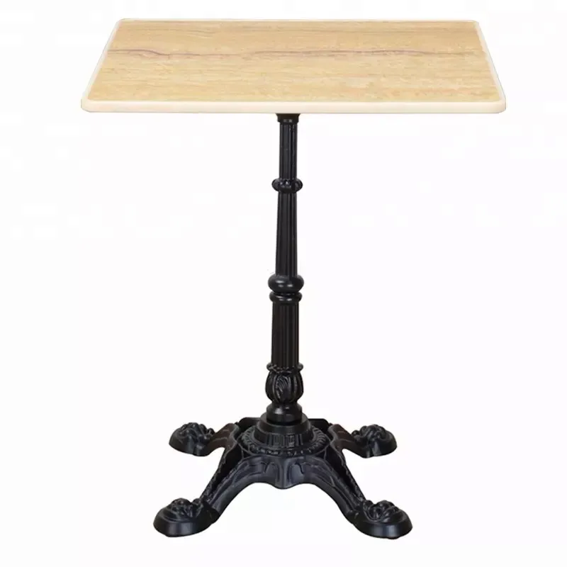 Cast Iron Powder Coated Black Dining Table Base