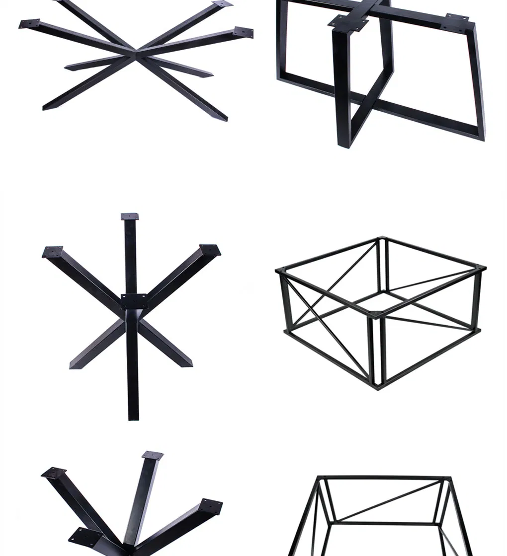 Cross-Bonding Metal Steel Dining Table Base Office Computer Desk Table Base