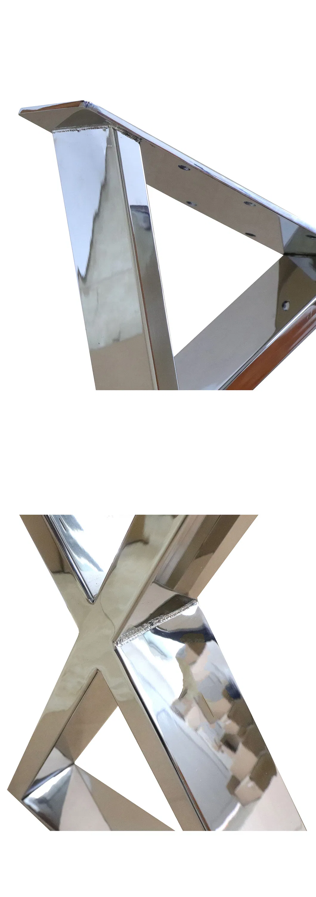 Modern Restaurant Bench Desk Metal Coffee Dining X Shape Square Table Legs