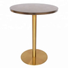 Furniture Italy Design Dining Table with Stainless Steel Gold Metal Table Base