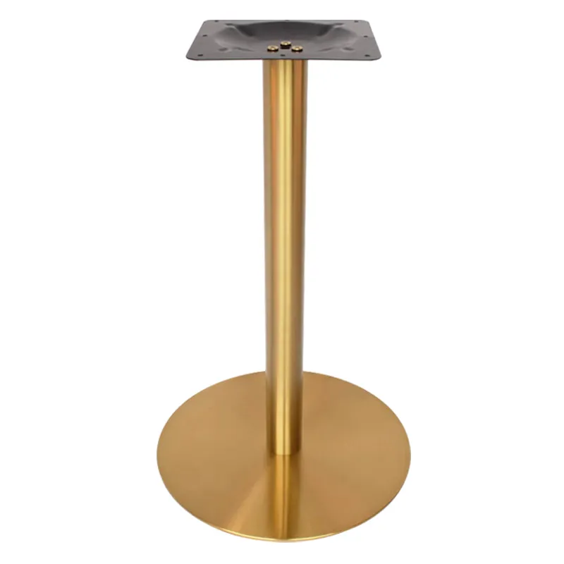 Furniture Italy Design Dining Table with Stainless Steel Gold Metal Table Base