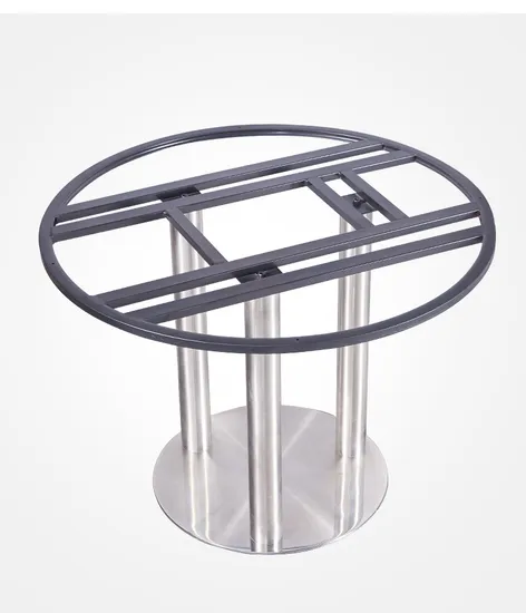 Furniture Round Coffee Stainless Steel Tulip Metal Dining Restaurant Table Base