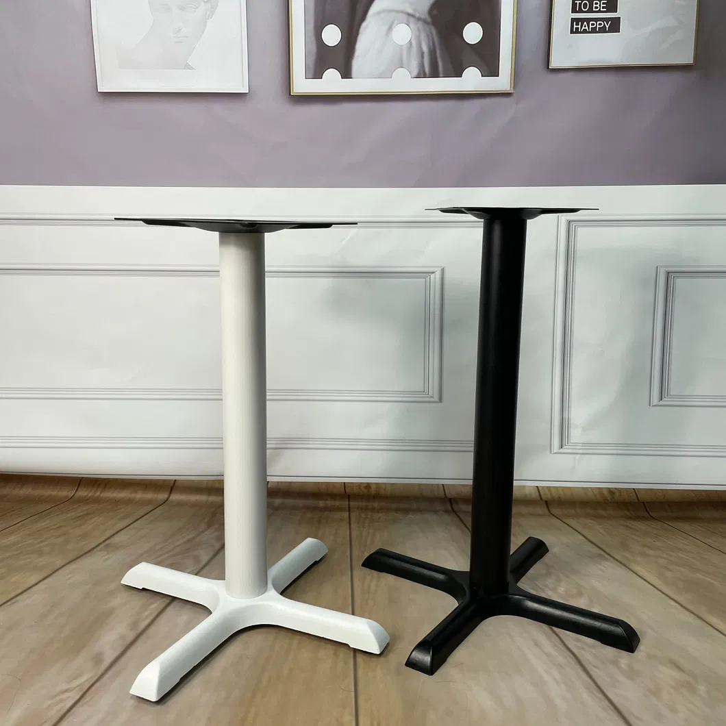 Competitive Price White Cast Iron Metal Pedestal Cross Leg Table Base