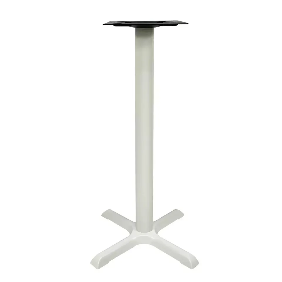 Competitive Price White Cast Iron Metal Pedestal Cross Leg Table Base