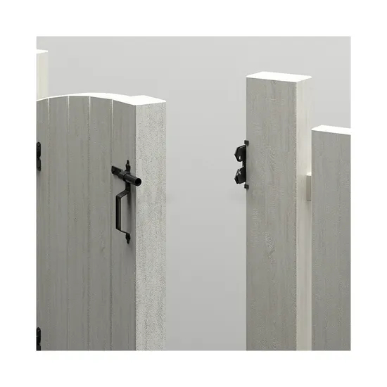Post Latch & Strap Hinge Door Drop Rod Kit Metal Black Fence Hardware