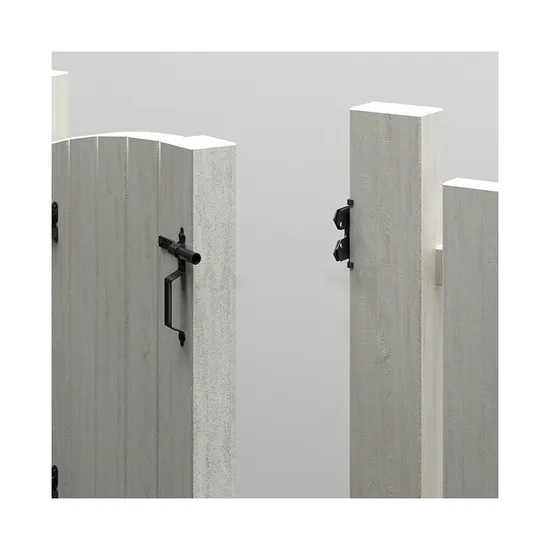 Post Latch & Strap Hinge Door Drop Rod Kit Metal Black Fence Hardware