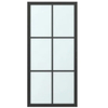 Loft Style Silent Sliding Steel Frame Black Glass Door Partition Doors