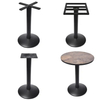 Low Price Iron Stamping Round Base Dining Table Coated Black for Restaurant