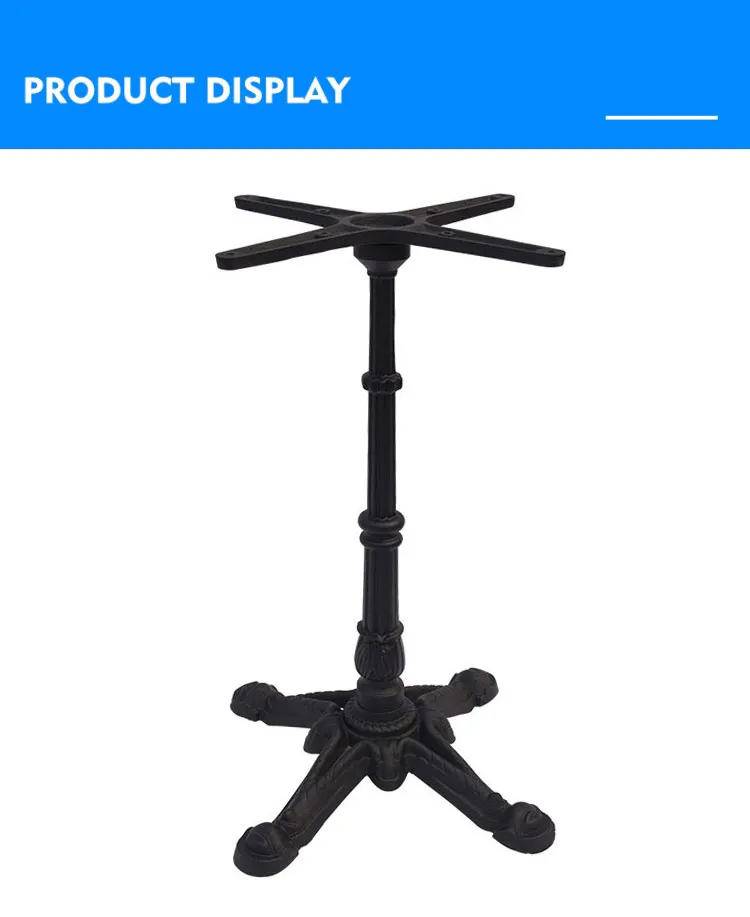 Restaurant Coffee Dining Metal Industrial Cast Iron Powder Coated Base Table Base