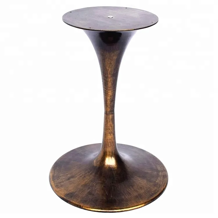 Classic Style Round Bronze Iron Tulip Table Legs for Coffee Tables