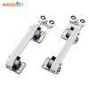 New Single Folding Wardrobe Closet Frameless Glass Door Cabinet Wooden Sliding Screen Door Wheel Roller No Bottom Track