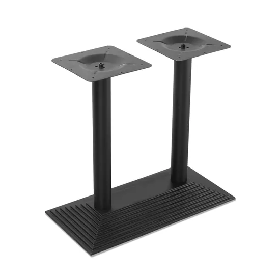 Hardware Antique Black Metal Table Base Reproduction Cast Iron Trapezoid Table Leg