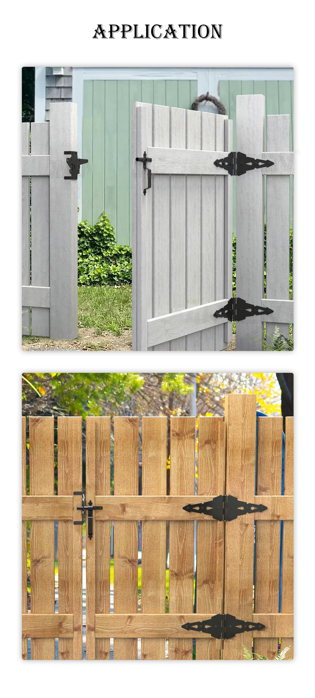 Traditional Walk Gate Hardware Sets for Wood Gates Fence Hardward