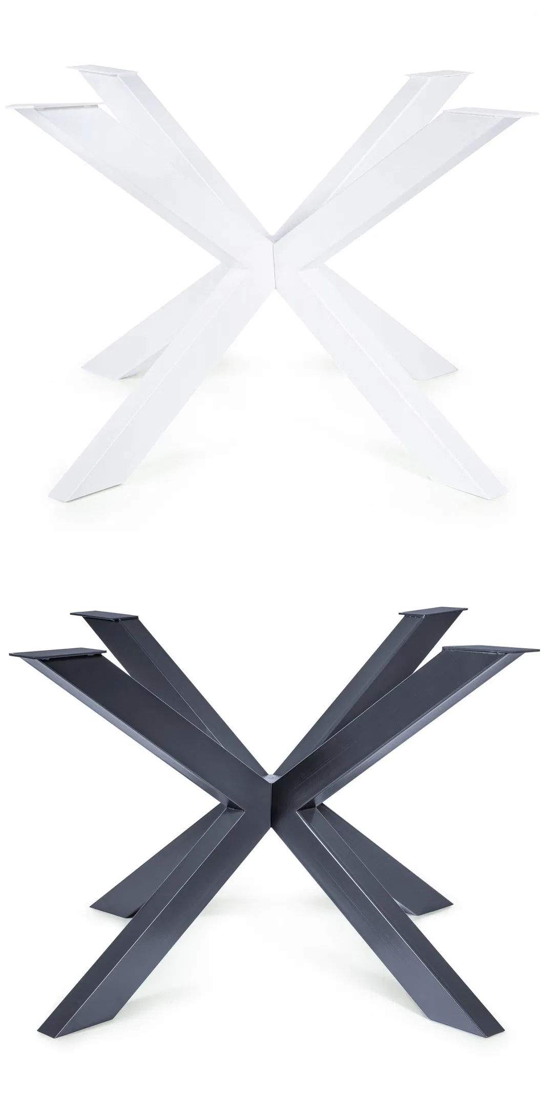 Furniture Modern Round Restaurant Glass Coffee Dining Cast Iron Metal Table Base