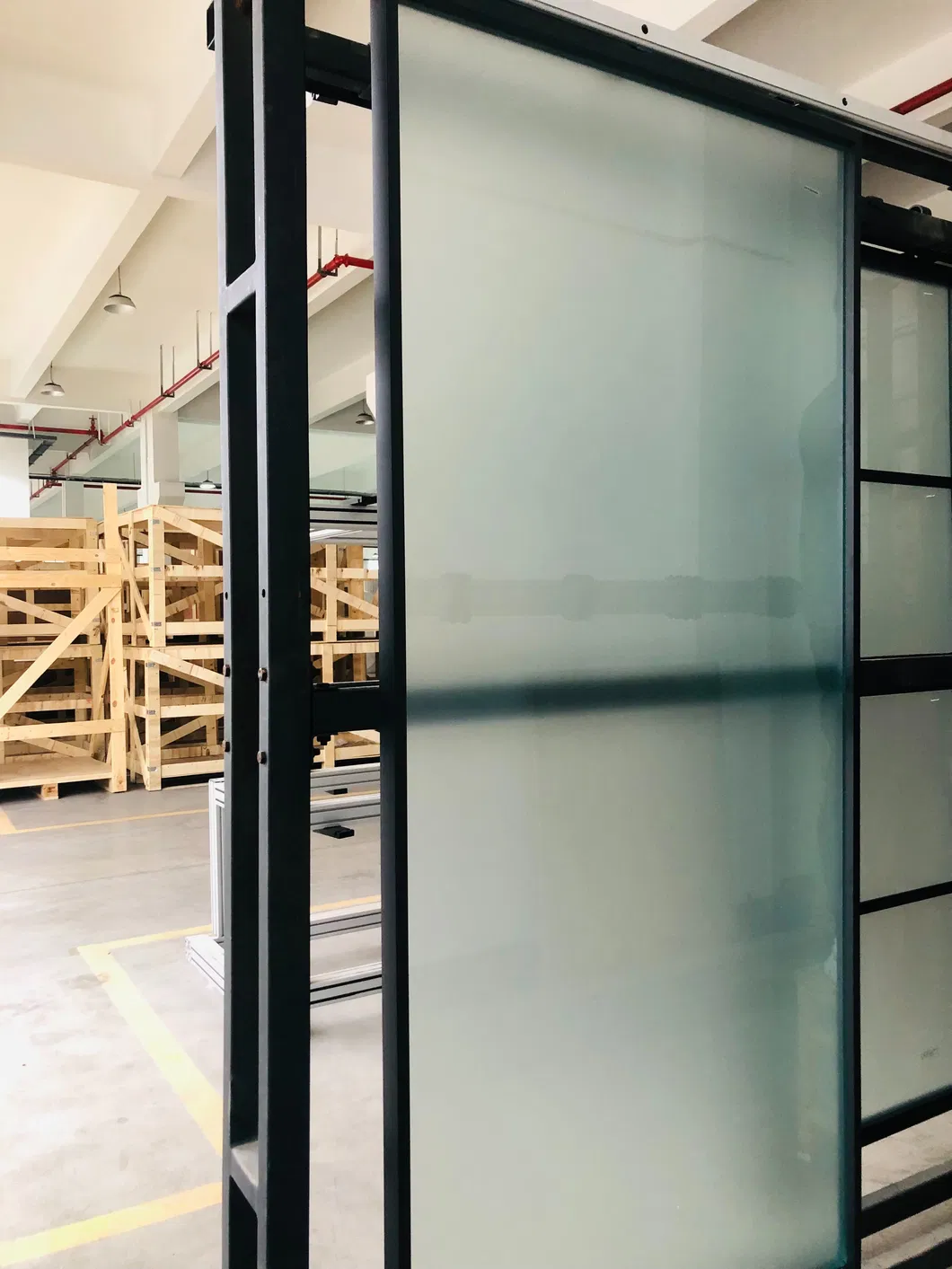 Metal Glass Carbon Steel Sliding Glass Doors with Hardware