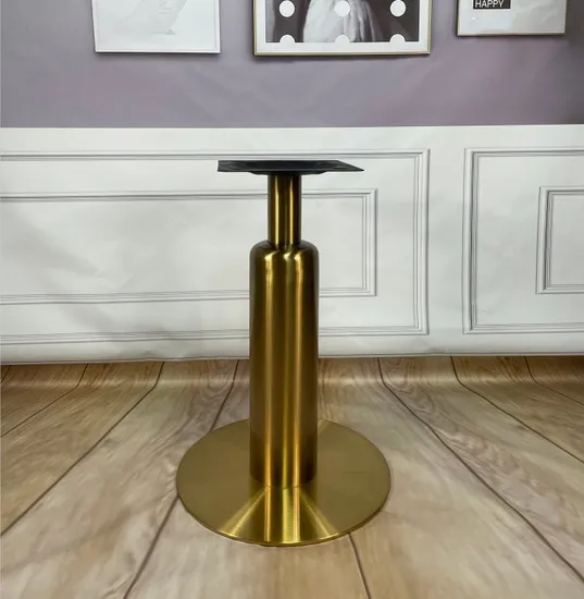 Manufacturer Wholesale Commercial Hot Selling Gold Dining Table Base for Hotel