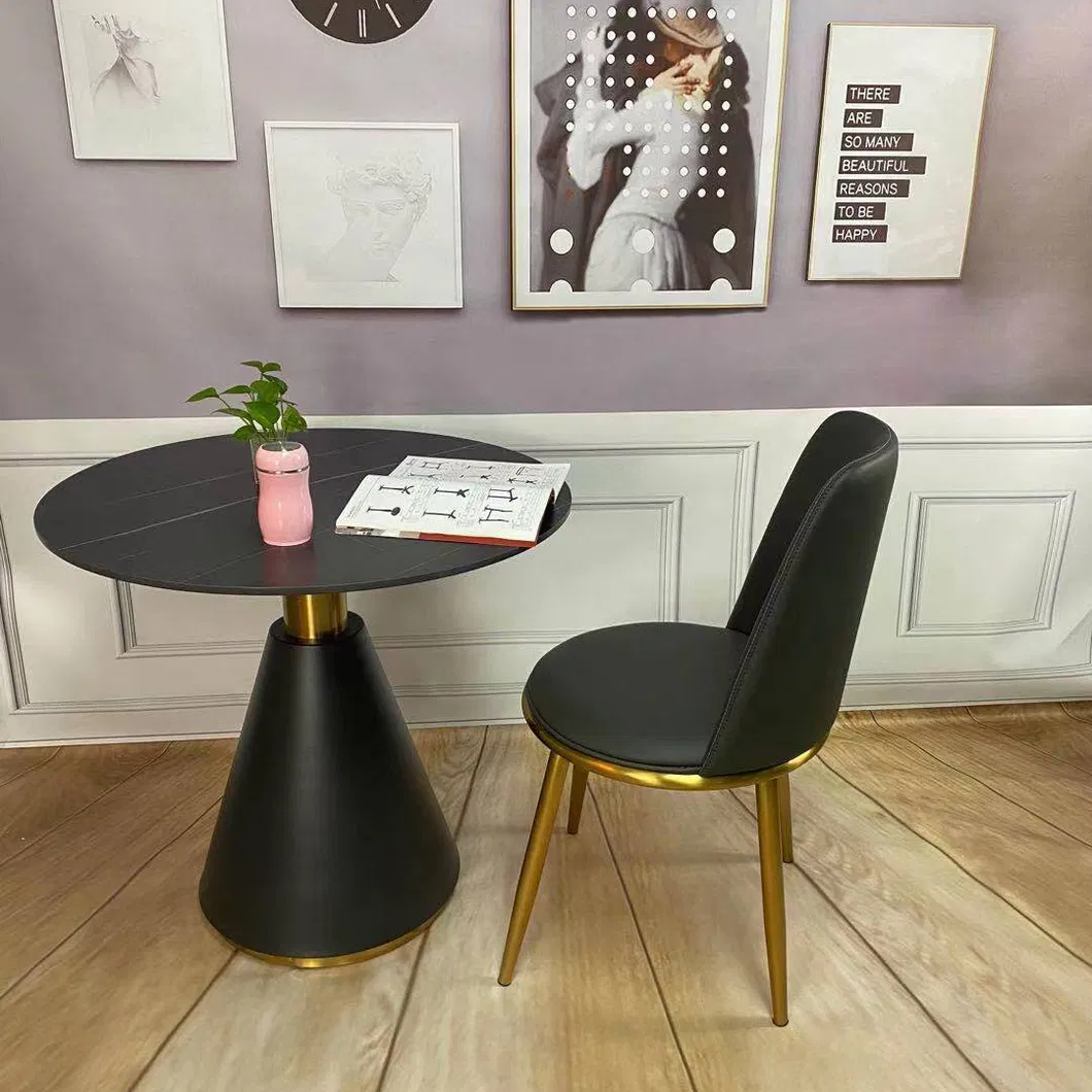 Luxury Custom Top Simple Gold Legs Cafe Metal Dining Table Base