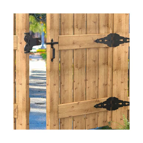 Gate Hinge Gate Latch Metal Black Wood Fence Hardware