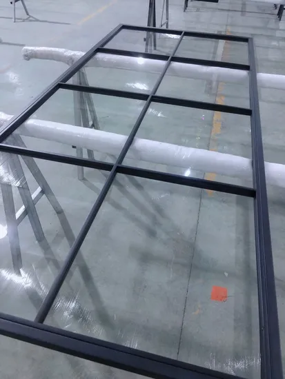 Metal Glass Carbon Steel Sliding Glass Doors with Hardware