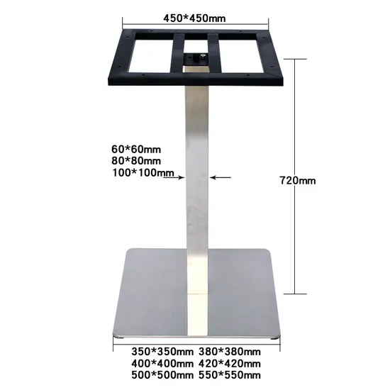 Furniture Accessories Stainless Steel Dining Table Base Modern for Glass