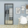 New Design Swing Glass Door with Steel Frame and Hinges