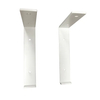 Bright White Finish Floating Shelf Bracket Stainless Steel Brackets
