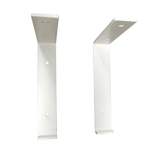 Bright White Finish Floating Shelf Bracket Stainless Steel Brackets