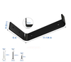 Matte Black Steel Shelf Brackets Wall Mounted Industrial Metal Shelf Brackets