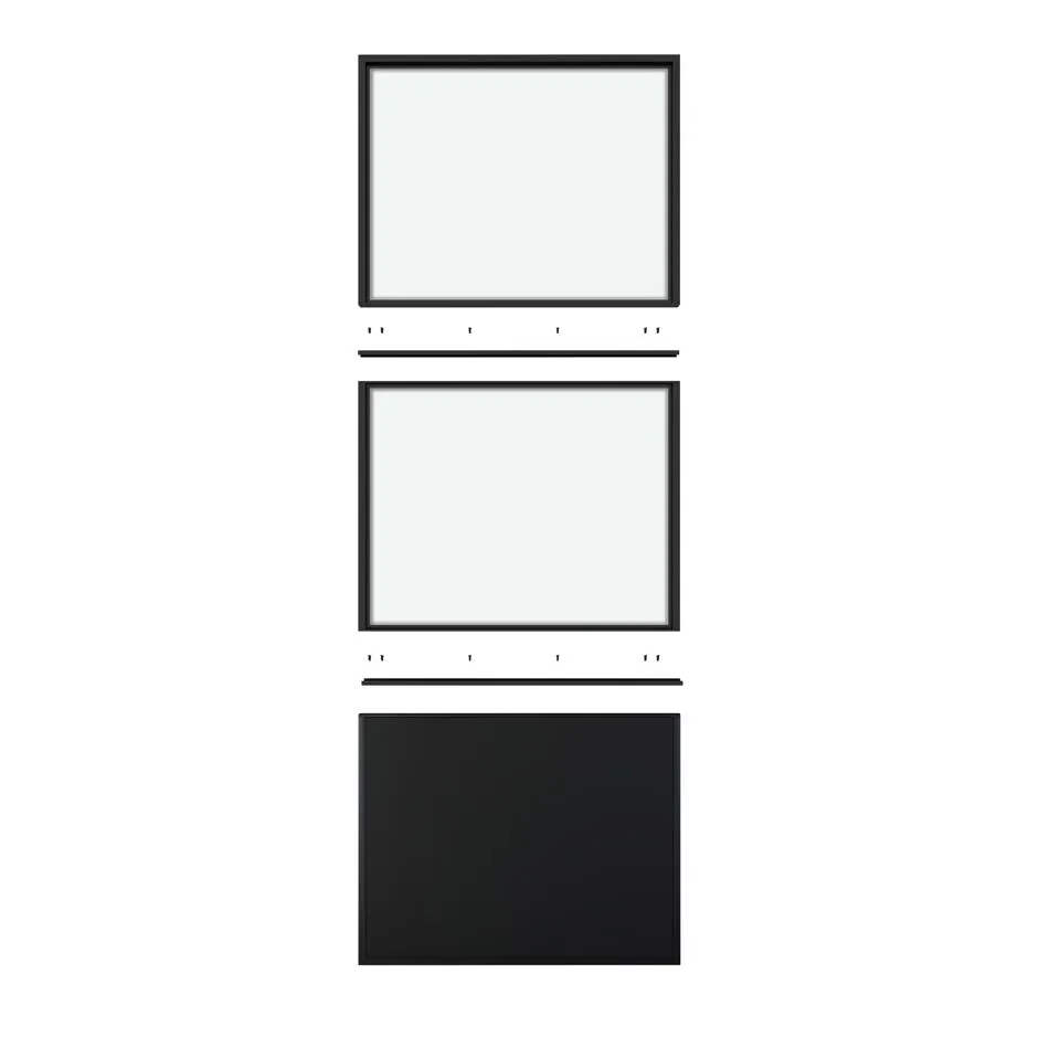 Metal Framed Glass Barn Doors with Track Customized, Interior Sliding Glass Doors